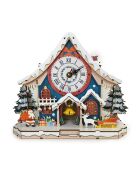 Santa's Workshop veelkleurige wandklok