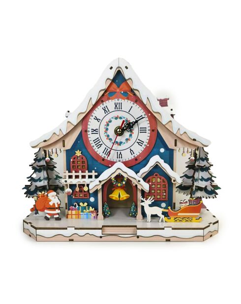 Horloge murale Santa's Workshop multicolores
