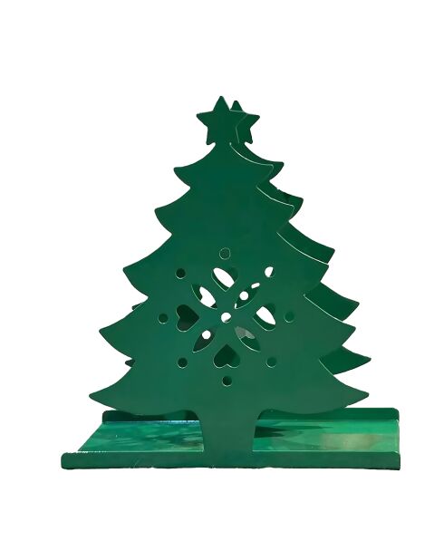 Porte-serviettes sapin de Noël vert - 13.5x5x14.5 cm