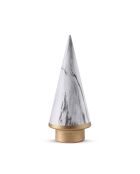 Figura decorativa di lusso in marmo bianco per albero di Natale - 9x9x21 cm
