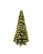 Albero in fibra ottica con luce verde calda - 65x65x120 cm