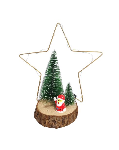 Lot de 6 décorations de sapin de Noël multicolores - 12 cm