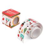 Set de 6 rollos de minipegatinas 186 unidades multicolores - 5x5x5 cm