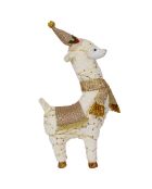 Bambola natalizia dorata in alpaca - 33x10x28 cm