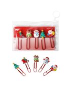Lot de 6 pinces à linge de Noël Multicolores - 13x2.5x8 cm