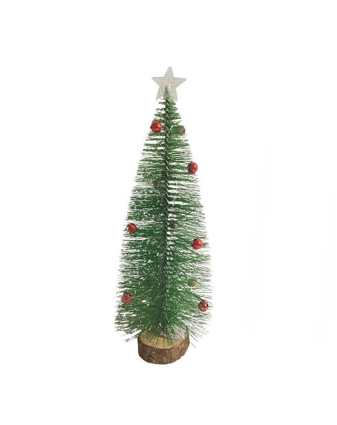 Set mit 6 mehrfarbigen Christbaumschmuckstücken - 25 cm