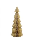 Decorazione per albero di Natale in carta a nido d'ape con bordo dorato - 40x14 cm