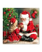Lot de 6 puzzles de Noël en papier muliticolores - 15.5x15.5 cm