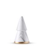 Decoratieve figuur van witte luxe marmeren kerstboom - 7,7x7,7x13 cm
