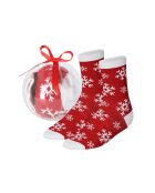 Paire de chaussettes Scrubit à motif de Noël bleu marine  - 38x2x9 cm