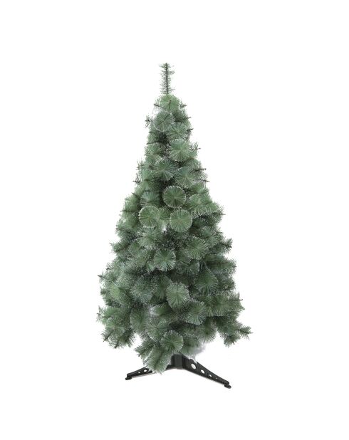 Arbre feuillu vert naturel avec neige vert - 28x28x60 cm