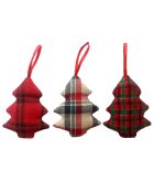 Lot de 3 décorations murales pour arbre multicolores - 13 cm
