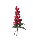 Décoration de Noël branche de baies rouge et vert