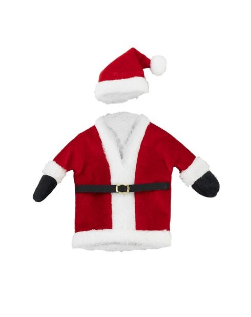 Housse de biberon en peluche peignée rouge - 19x1x29.50 cm