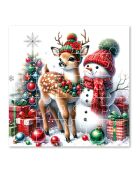 Set di 6 puzzle natalizi in carta multicolore - 15,5x15,5 cm