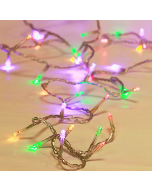 Guirlande micro LED 100 lumières multicolores - 795x1x1 cm