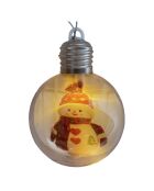 Lot de 6 boules de Noël lumineuses multicolores - 8 cm