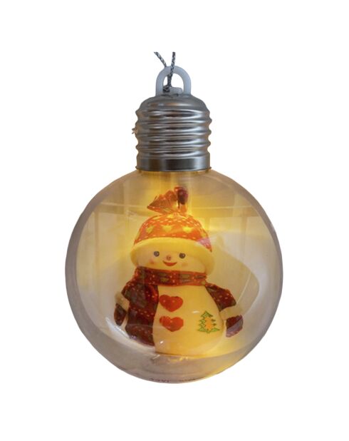 Set van 6 heldere veelkleurige kerstballen - 8 cm