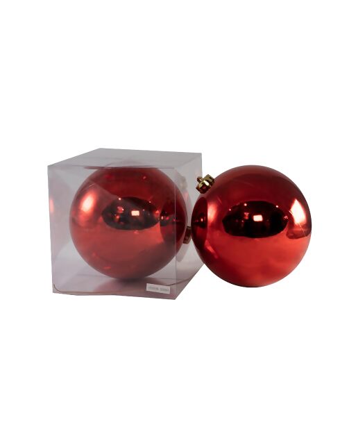 Colgante de bola roja brillante - 20 cm