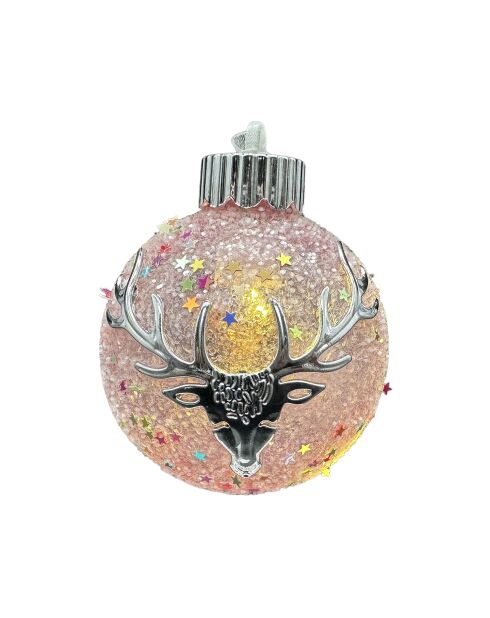 Lot de 12 boules de Noël multicolores - 8 cm