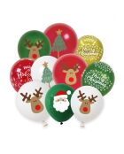 Lot de 6 ballons de Noël multicolores