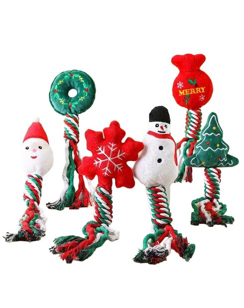 Lot de 6 jouets pour animaux - 32x10cm