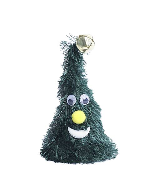 Sapin de Noël  avec lumière et balançoire vert - 6x6x15 cm