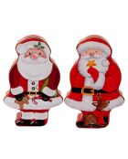 Coffret cadeau de Noël en métal en forme de Père Noël rouge