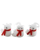 Peluche hibou Mini Liège blanc -  8x6x7 cm