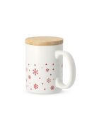 Mug en céramique  Helogran  motif de Noël blanc - 8.8x8.8x10.5 cm
