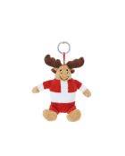 Porte-clés Cardix  peluche à motif renne  multicolore - 6x3x9 cm