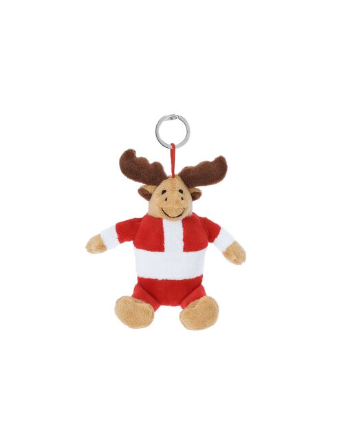 Porte-clés Cardix  peluche à motif renne  multicolore - 6x3x9 cm