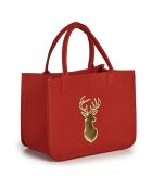 Sac de décoration de Noël rouge  - 39x19x42 cm