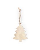 Lot de 10 décorations de Noël Fultom en bois naturel - 5x0.2x5 cm