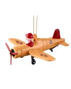 Decorazione multicolore per albero di Natale con aeroplano