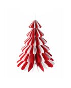 Lot de 6 décorations de Noël en papier en forme de nid d'abeille rouge - 30x26.4 cm
