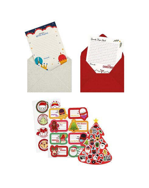 Lot de 6 kits de lettres de Noël  Multicolore - 18x2x30 cm