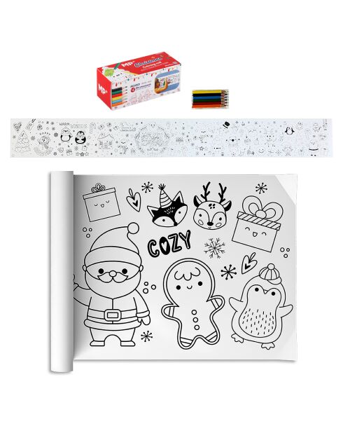 Lot de 6 rouleaux de crayons blancs