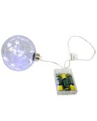 Sfera di cristallo 15 Micro LED flash bianco - 10x10x11 cm
