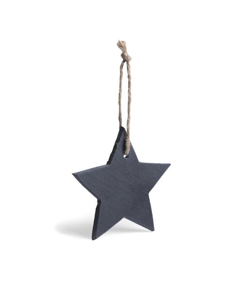 Décoration de Noël Vondix à motif étoile grise - 7x1x7 cm