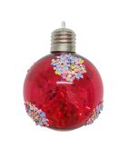 Set di 6 ciondoli a sfera rossa - 8 cm