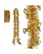 Guirlande de Noël à motif boa de pin dorée - 200x6 cm