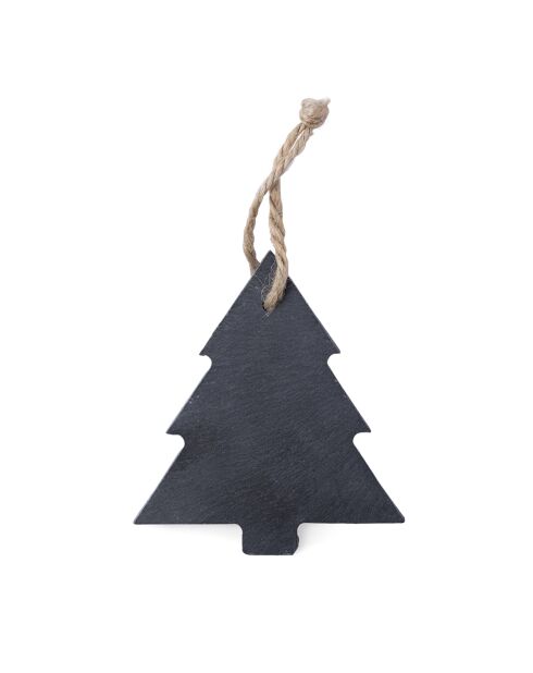 Décoration de Noël Vondix à motif sapin noire - 7x1x7 cm