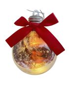 Set van 6 heldere veelkleurige kerstballen - 8 cm