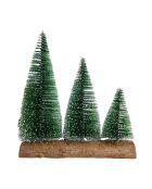 Lot de 6 décorations de sapin de Noël vert
