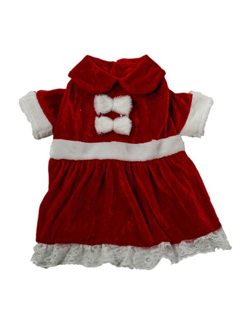 Costume natalizio rosso per animali domestici - 25x2x36 cm