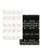 Lot de 10 rouleaux de papier de Noëlà  2 motifs noirs