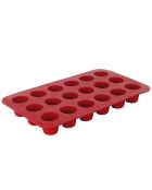 2x18 moules silicone canneles coloris aléatoire gris/rouge - 29x17 cm