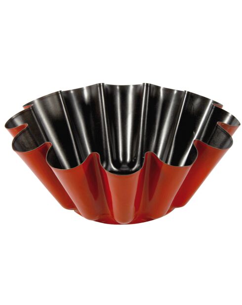 2 rote Brioche-Formen aus Stahl mit Antihaftbeschichtung, Durchmesser 23 cm