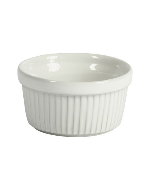 6 Ramequins céramique blancs - D;9xH.5 cm